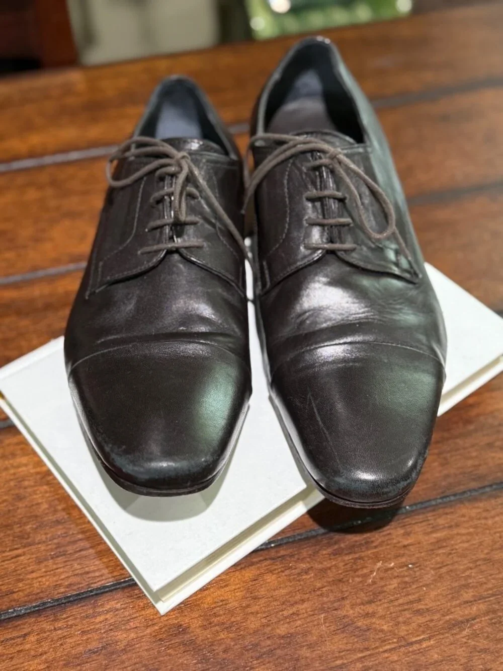 size 7 1/2 M Bruno Magli black lace up dress shoes mens oxford‎ 7.5
